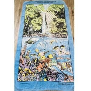 SAAB Beach Towel Ocean waterfall Hawaii By Christian Lassen Kona Made Colombia